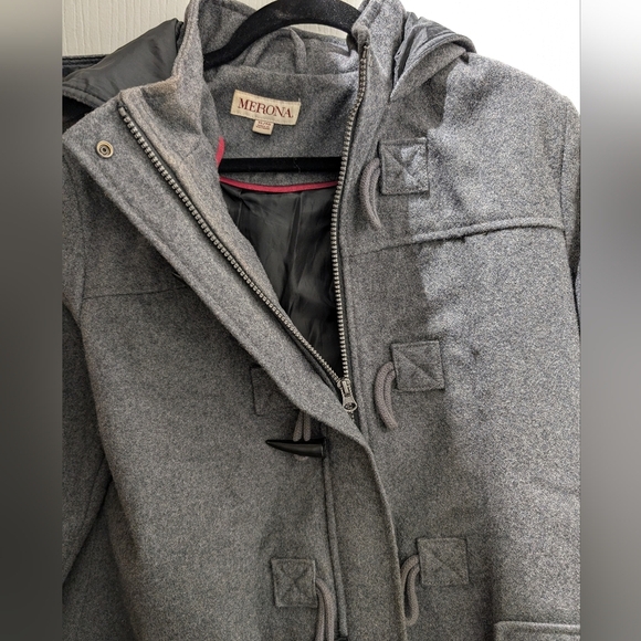 Gray Toggle Coat - Picture 3 of 12